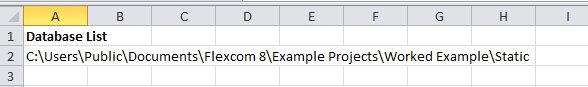 Database List 1