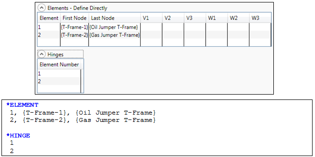 Model_Tframe_Hinge Elements