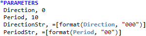 Parameters